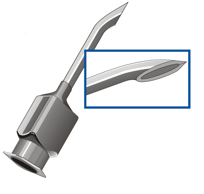 Avid Medical Huber Needles - Metal Hub Straight Huber Needle, 22 G x 2" - MHSH2202