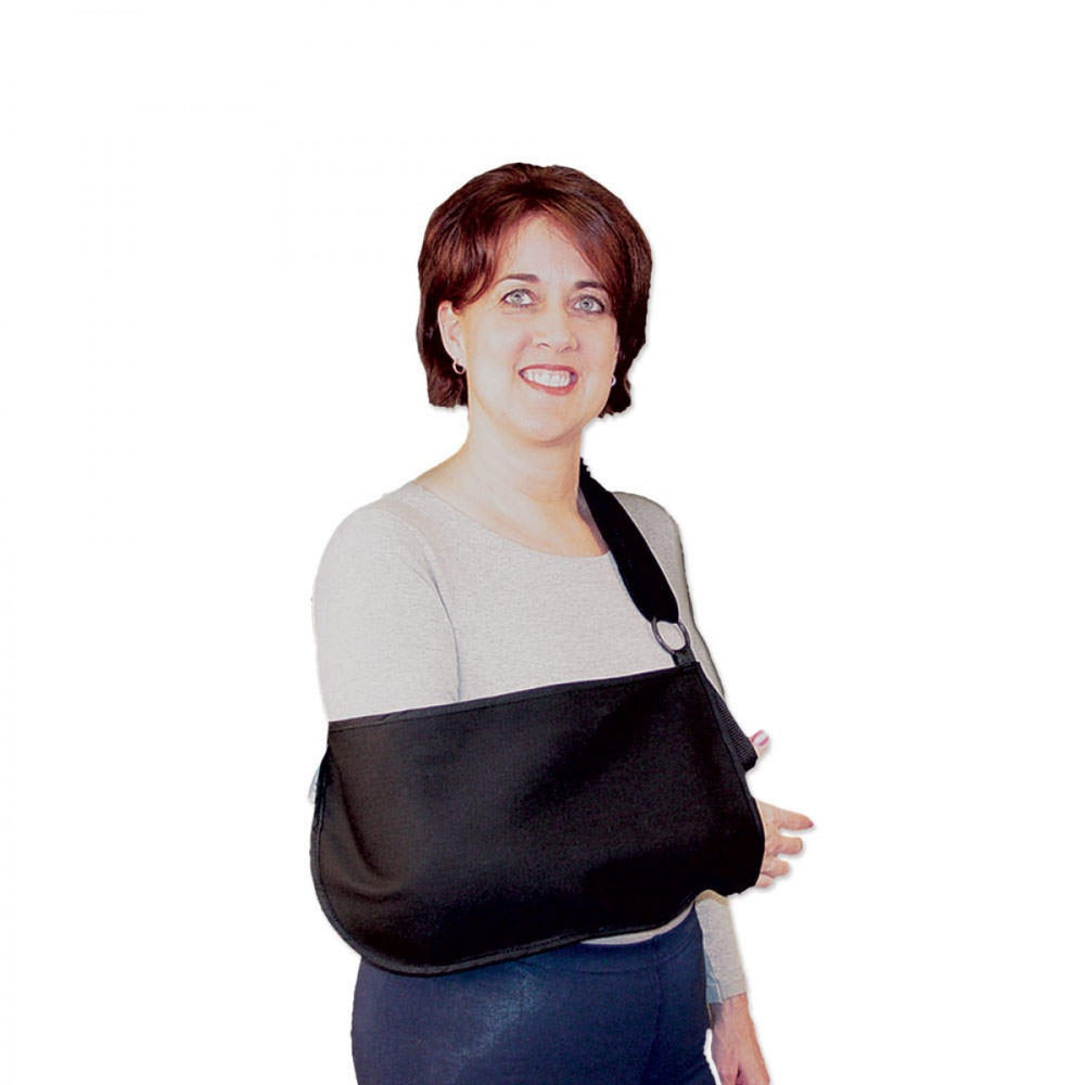 Arm Sling With Padded Strap Lightweight Stain-Resistant Fabric Anatomical Cut Sâ€“Xl Sizing