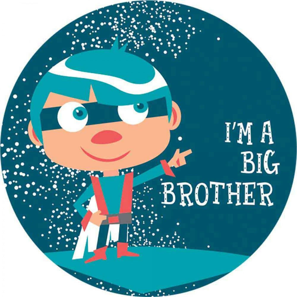 Imprint: I'M A Big Brother Adhesive Type: Removable Color: Blue Size: 2" Circle Quantity: 250/Roll