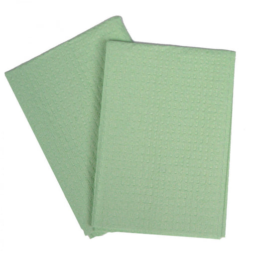 Disposable Towel Color: Green Material: 2 Ply Tissue Dimensions: 13" X 18" 500 / Case