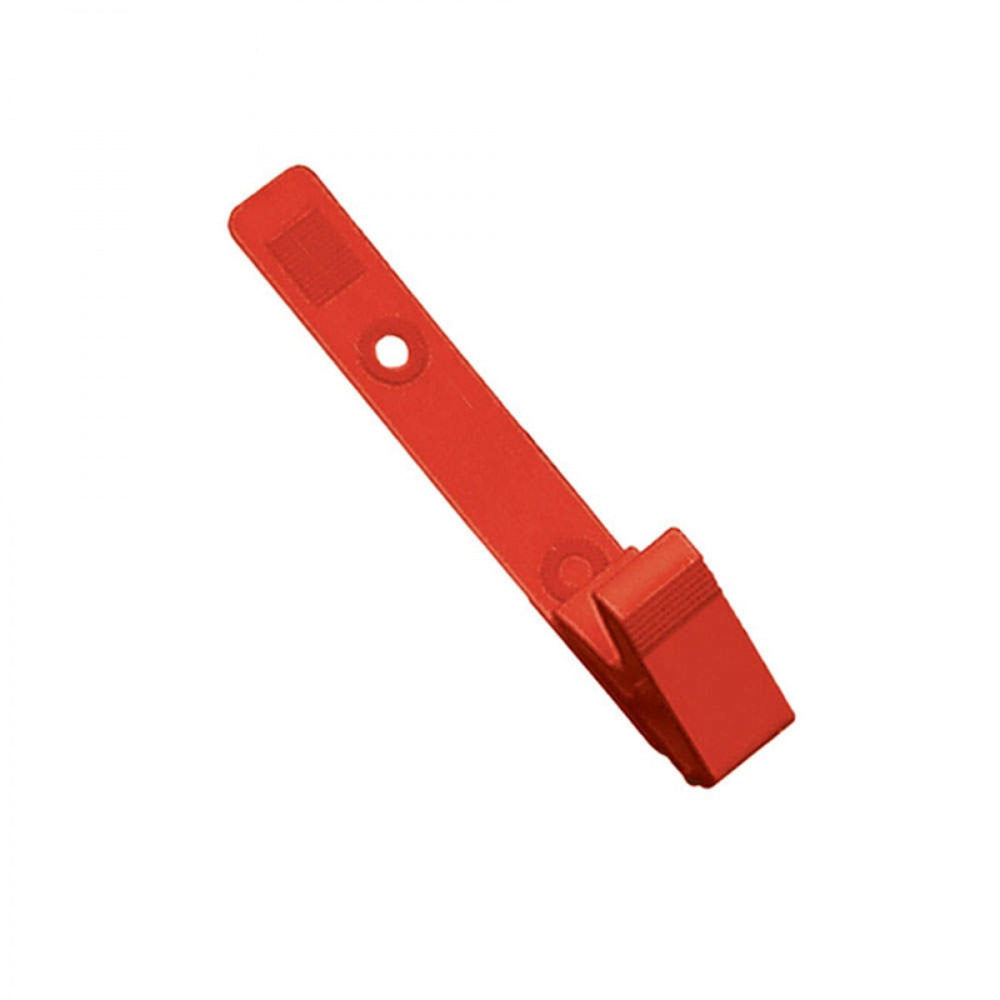 Visitor Pass Strap Clip 3-1/8" Long Plastic Red 100/Pack
