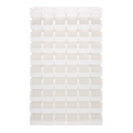 PANEL, LOUVERED, WHITE, 36"X61", W/60CLR BIN