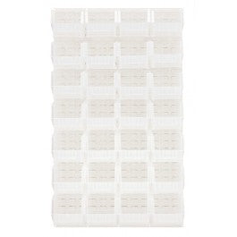 PANEL, LOUVERED, WHITE, 36"X61", W/28CLR BIN