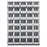 PANEL, LOUVERED, GRAY, 48"X61", W/35CLR BINS