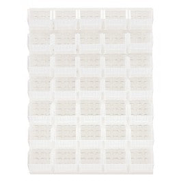 PANEL, LOUVERED, WHITE, 48"X61", W/35CLR BIN