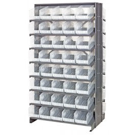 RACK, BENCH, STEEL, 80CLR BINS, 24"X36"X60"