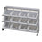 RACK, BENCH, SLOPED, 12CLR BINS, 12"X36"X21"