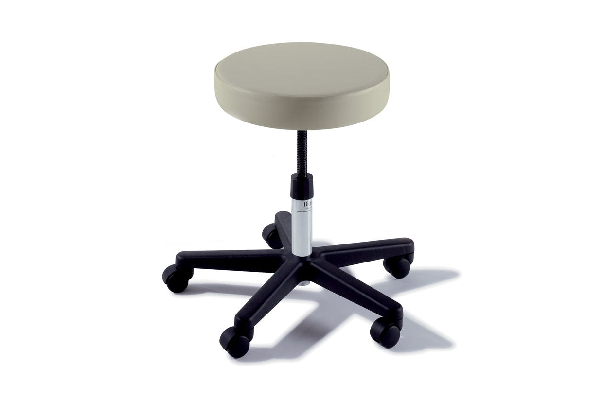 STOOL, 270, MANUAL, W/RUBBER CASTERS, STONE