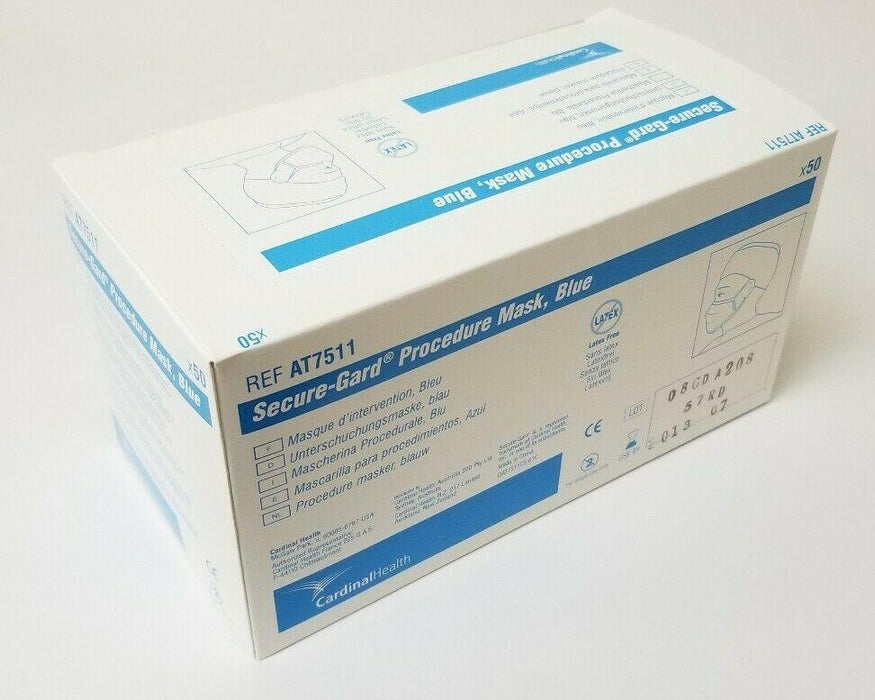 Cardinal AT7511 ASTM Level 1 Earloop Procedure Mask with Poly Inner La — Grayline Medical