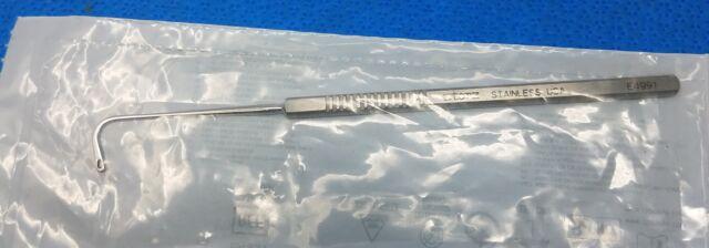 Bausch & Lomb Gass Retinal Detachment Hooks - Gass Retinal Detachment Hook, Muscle, with Eyelid - E4991