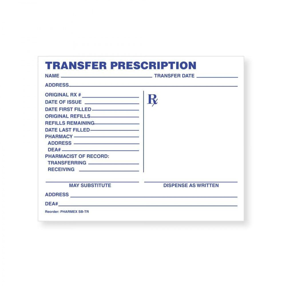 Prescription Pad Paper 5" X 4" White 1000 Per Package