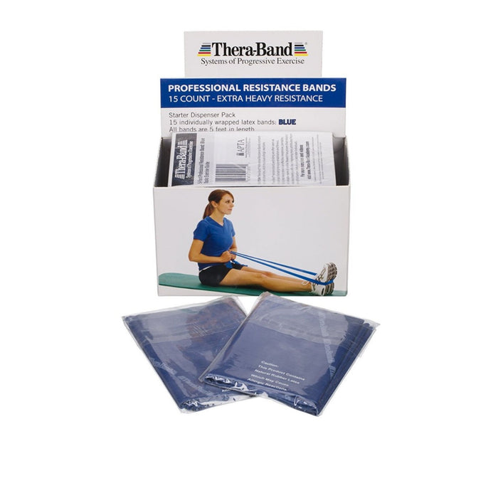 Rejuvenation Therapeutics Compact Resistance Band - 20 Lbs Blue Portable Exercise Band For Full Body Workout