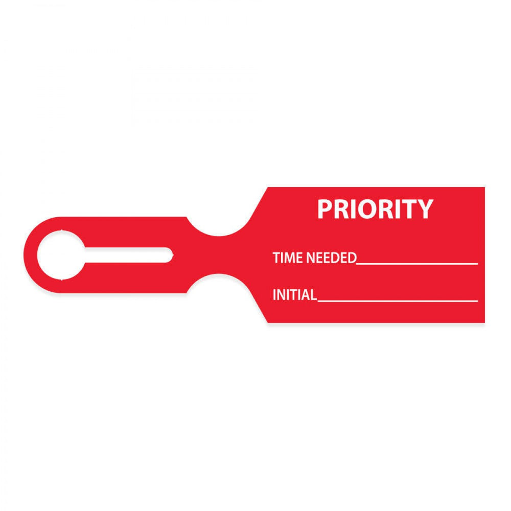 Printed Message: Priority Color: Red Dimensions: 8 1/2" X 2 1/2" Information Area: 4" X 2 1/2" Quantity: 1000/Case