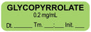 Medical Use Labels - Anesthesia Label, Glycopyrrolate 0.2 mg/mL Date Time Initial, 1-1/2" x 1/2"