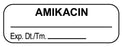 Medical Use Labels - Anesthesia Label, Amikacin, 1-1/2" x 1/2"