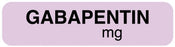 Medical Use Labels - Drug Syringe Label, Gabapentin mg, 1-1/4" x 5/16"