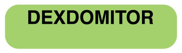 Medical Use Labels - Anesthesia Label, Dexdomitor, 1-1/4 x 5/16"