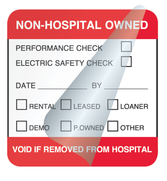 Medical Use Labels - Equipment Service Label, 1-1/2" x 1-1/2"