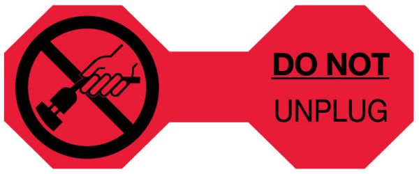 Medical Use Labels - DO NOT UNPLUG Cord Flag, 5