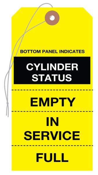 Medical Use Labels - Cylinder Status Tag, 3-1/8" x 6-1/4"
