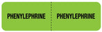 Medical Use Labels - PHENYLEPHRINE, I.V. Line Identification Label, 3" x 7/8"