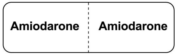Medical Use Labels - AMIODARONE, I.V. Line Identification Label, 3" x 7/8"