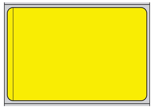 Medical Use Labels - Piggyback Direct Thermal Printer Label, Yellow, 3" core, 3" x 2"