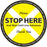 Medical Use Labels - KEEP SAFE DISTANCE Floor Label, 17" Dia