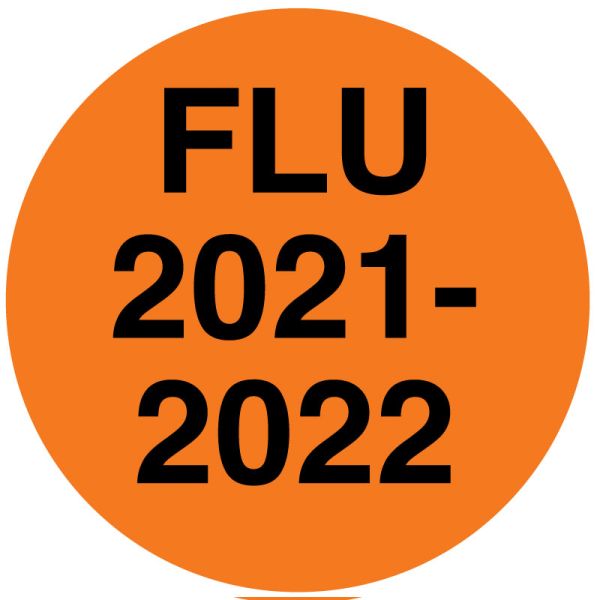 Medical Use Labels - FLU 2021/2022, 1/2" x 1/2"