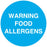 Medical Use Labels - Warning Food Allergens Label, 2" x 2"