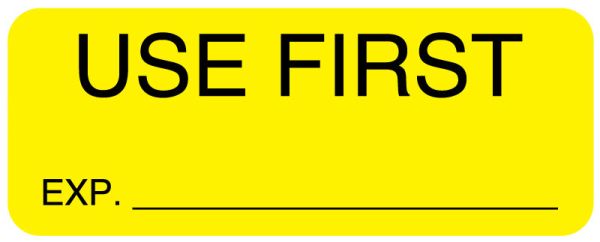 Medical Use Labels - USE FIRST Food Quality Control Labels, 2-1/4" x 7/8"
