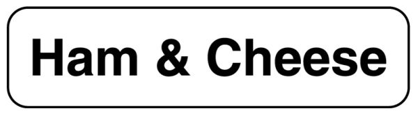 Medical Use Labels - HAM & CHEESE, Food Identification Labels, 1-1/4" x 5/16"