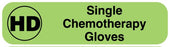 Medical Use Labels - HD Chemo Glove, 2" x 1/2"