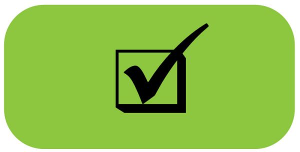 Medical Use Labels - Checkmark Label, 1" Dia