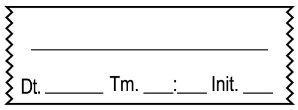 Medical Use Labels - Anesthesia Tape, No Drug Name DTI 1-1/2