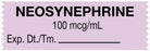 Medical Use Labels - Anesthesia Tape, Neosynephrine 100 mcg/mL, 1-1/2" x 1/2"