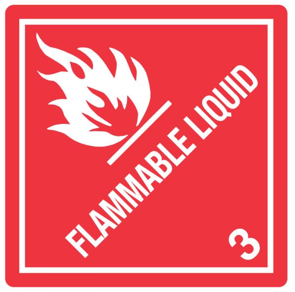 Medical Use Labels - FLAMMABLE LIQUID, Shipping Label, 4" x 4"