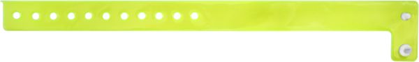 Medical Use Labels - Yellow Blank Vinyl Edgeglow Wristband, 10-1/8" X 3/4"
