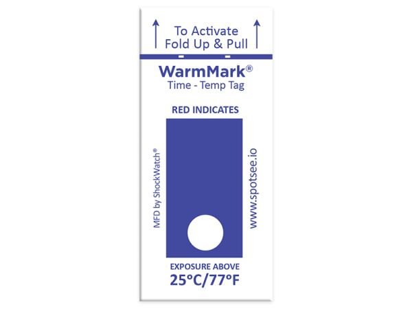 Medical Use Labels - WarmMark Single-Use Temperature Indicator 25C/77F