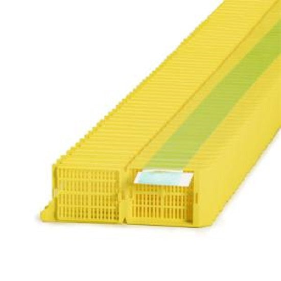 Simport Unisette Tissue Cassettes for Leica / Sakura Printers - CASSETTE, UNI, TISSUE, 45 DEG, STACK, YELLOW - M525-5T