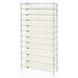 WIR SHELV, ECNMY SHLF BIN, CLR VIEW, 33BINS