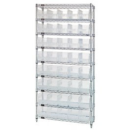 WIR SHLV, SHF BIN, STOR MOR, CLR VIEW, 40BIN	